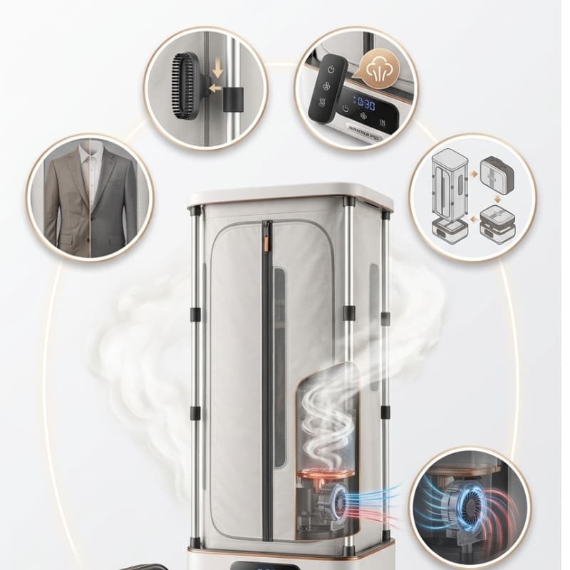 Konstrukcja Fold-Vertical Aerofold Pro złożona w walizkę 20 cm